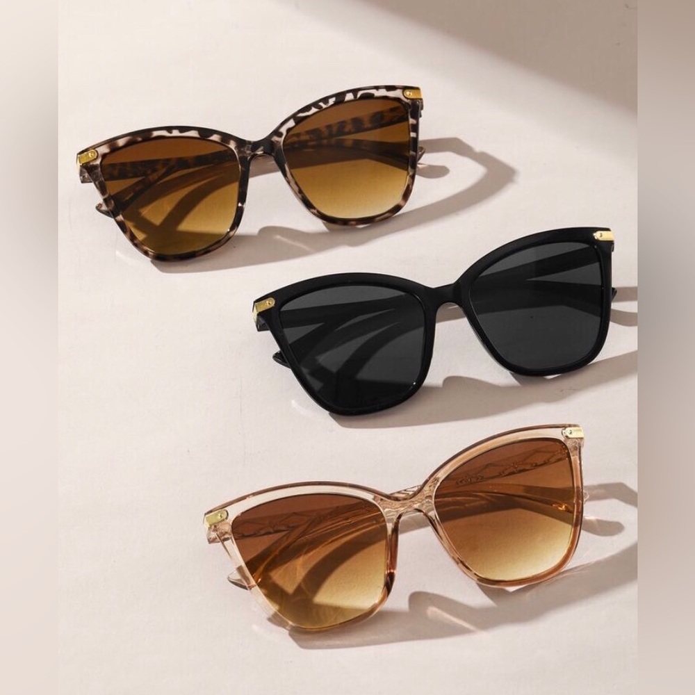 New 3 Pair Ladies Cat Eye Sunglasses ~ 3 Piece Package Set - Picture 9 of 14